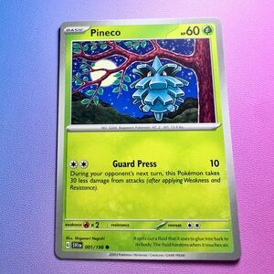 pineco - 001/198 (common) — pokemon: scarlet & violet base set